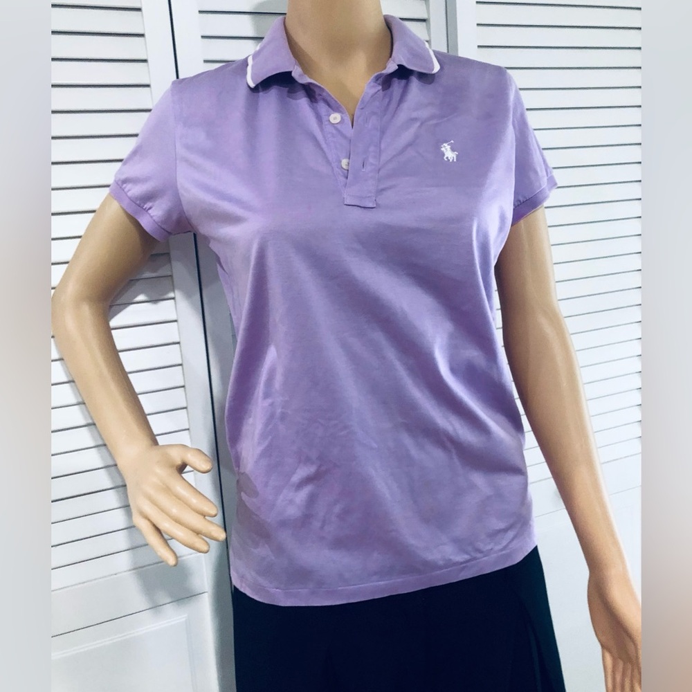 Ralph Lauren Lavender Short-Sleeve Polo with White Pony